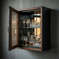 “Forge” Wall-Mounted Bar Cabinet