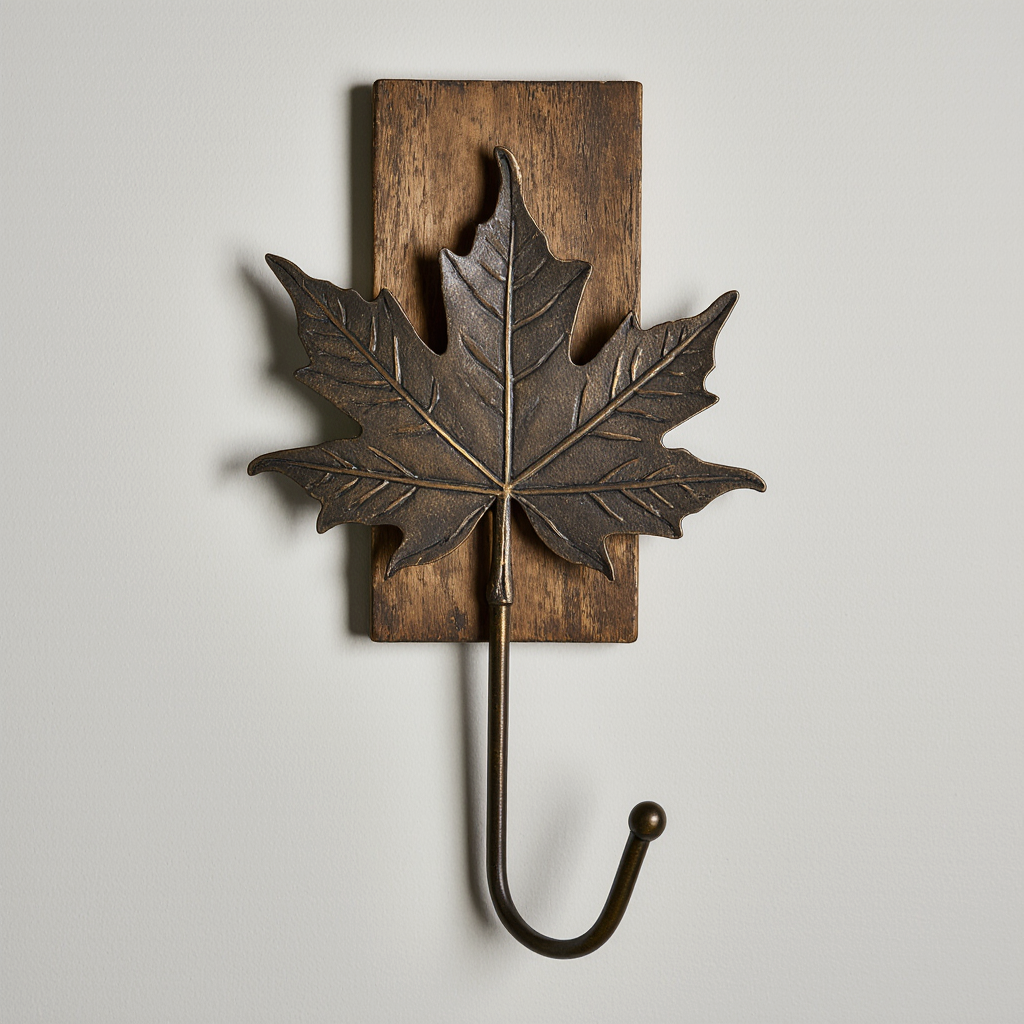 Geometric Leaf Coat Hook (Single)